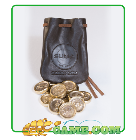 SUMA SAPO® Token Set - Olive Color Leather Pouch - FREE SHIPPING