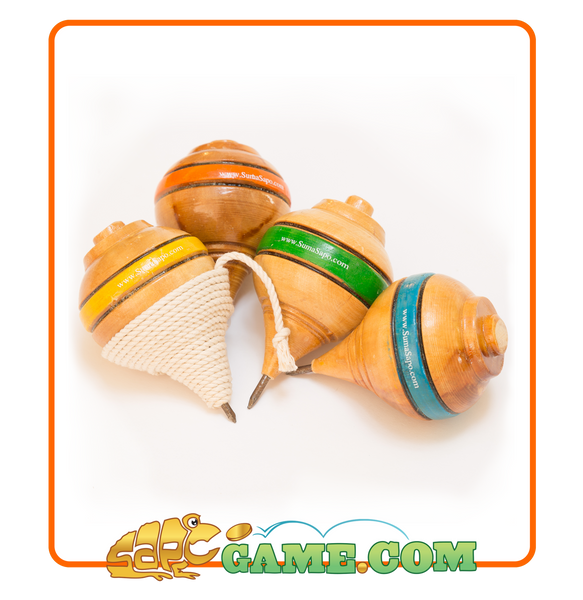 Peruvian Wooden Spinning Top (Trompo) - Color Green